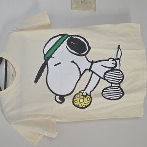 Peanuts / Snoopy Pickle Ball Graphic Tee SZ M NEW